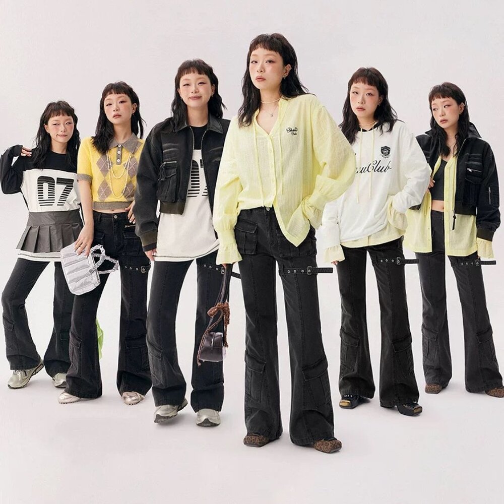NWT Authentic Korean brand (CHUU) Women's Stylish Flared Casual Pants with Multi